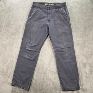 Wrangler Outdoor Series Men's Pants 34x32 Gray Canvas Cotton Hiking Camping Fish